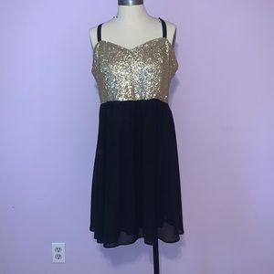 Torrid sequin and chiffon dress